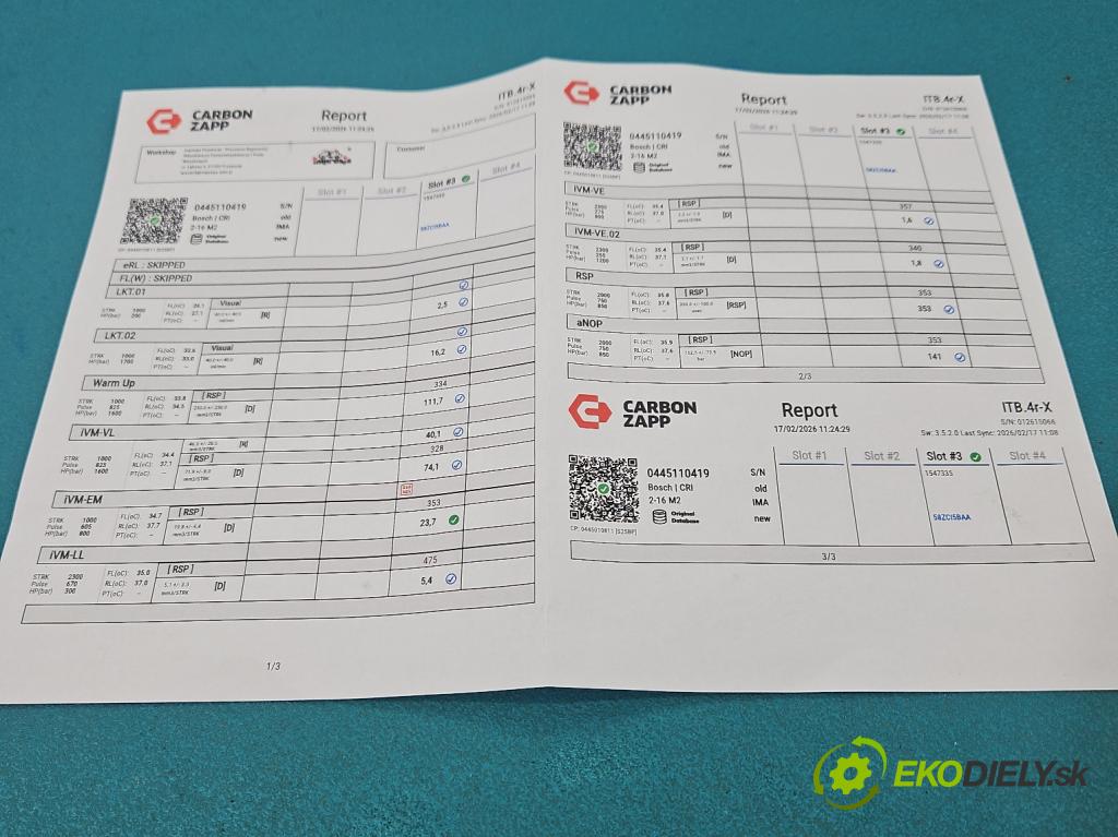 Fiat Ducato IV 2014- 2.0 jtd 116 HP manual 85 kW 1956 cm3 5- vstrek 0445110419 (Vstrekovač paliva)