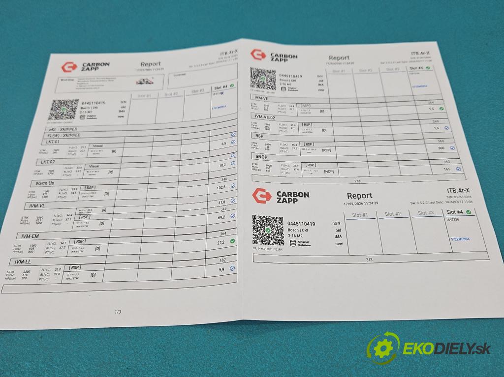 Fiat Ducato IV 2014- 2.0 jtd 116 HP manual 85 kW 1956 cm3 5- vstrek 0445110419 (Vstrekovač paliva)