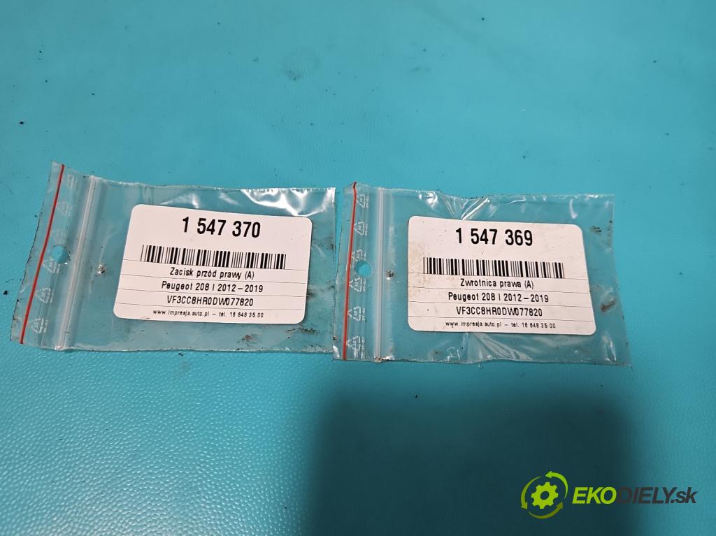 Peugeot 208 I 2012-2019 1.4 hdi 68 hp manual 50 kW 1398 cm3 5- náboj pravé  (Náboj kola)
