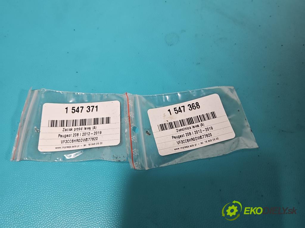 Peugeot 208 I 2012-2019 1.4 hdi 68 HP manual 50 kW 1398 cm3 5- brzdič predné ľavý  (Kľučka dverí ostatné)