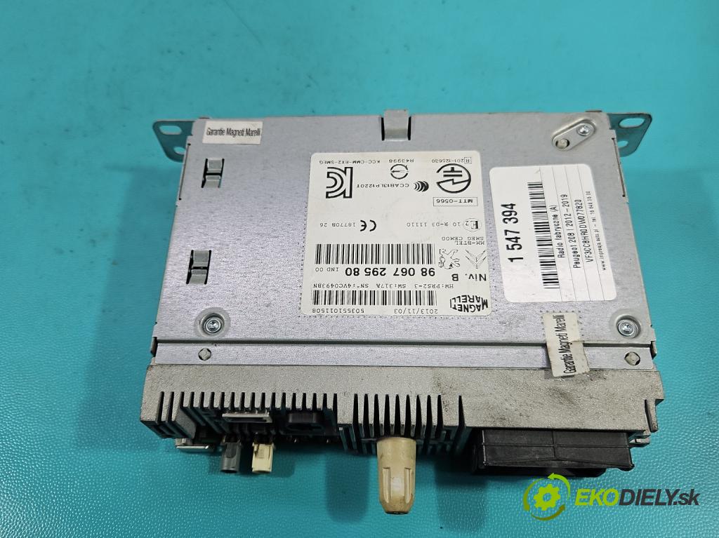 Peugeot 208 I 2012-2019 1.4 hdi 68 HP manual 50 kW 1398 cm3 5- Radio originál 9806729580