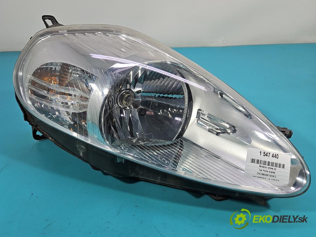 Fiat Punto Grande 1.4 8V 77 HP manual 57 kW 1368 cm3 5- Reflektor: pravý  (Svetlo predné pravé)