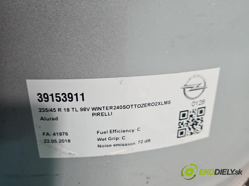 Opel Insignia B 2017-2022 2.0 cdti 209KM automatic 154 kW 1956 cm3 5- Felga hliník 18" 39153911