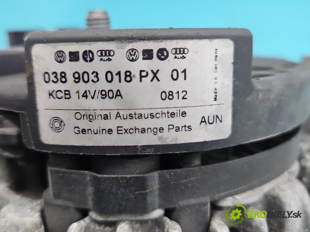 Vw New Beetle 1998-2010 1.6 SR 102 HP manual 75 kW 1595 cm3 2- Alternator 038903018PX (Alternátor)