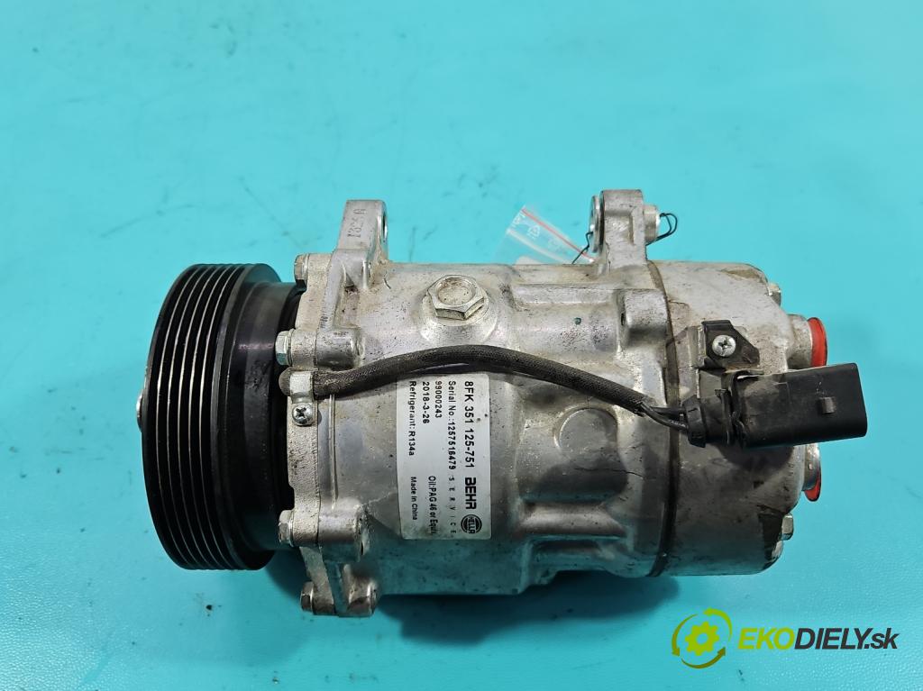 Vw New Beetle 1998-2010 1.6 SR 102 hp manual 75 kW 1595 cm3 2- Kompresor: klíma 8FK351125 (Kompresor klimatizace)