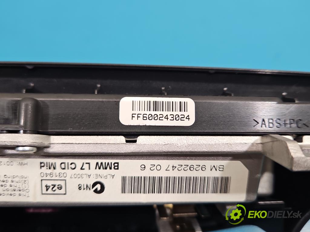 Bmw 3 F30 2011-2018 2.0d 184hp manual 135 kW 1995 cm3 5- Zobrazit: 9292247 (Prístrojová doska)