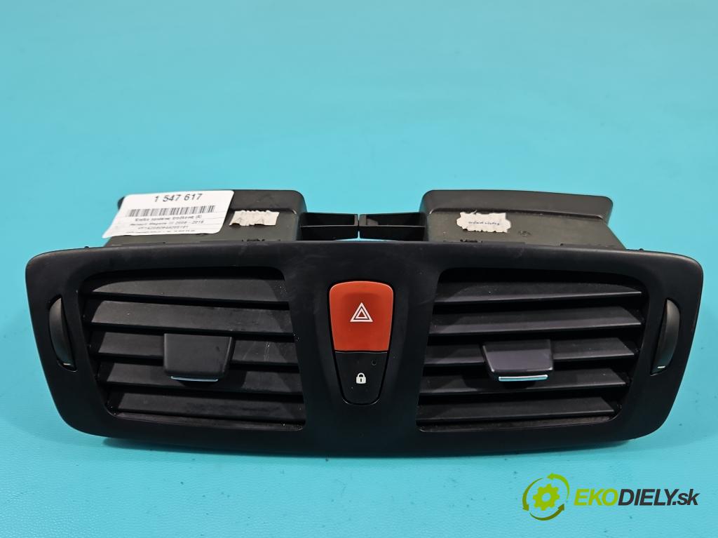 Renault Megane III 2008-2016 1.5 dci 106 hp manual 78 kW 1461 cm3 5- Mřížka: topení medián: 252100001R (Mřížka topení)
