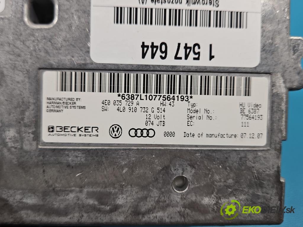 Audi Q7 2005-2015 4.2 TDI 326KM automatic 240 kW 4134 cm3 5- riadiaca jednotka ostatné 4E0035729A