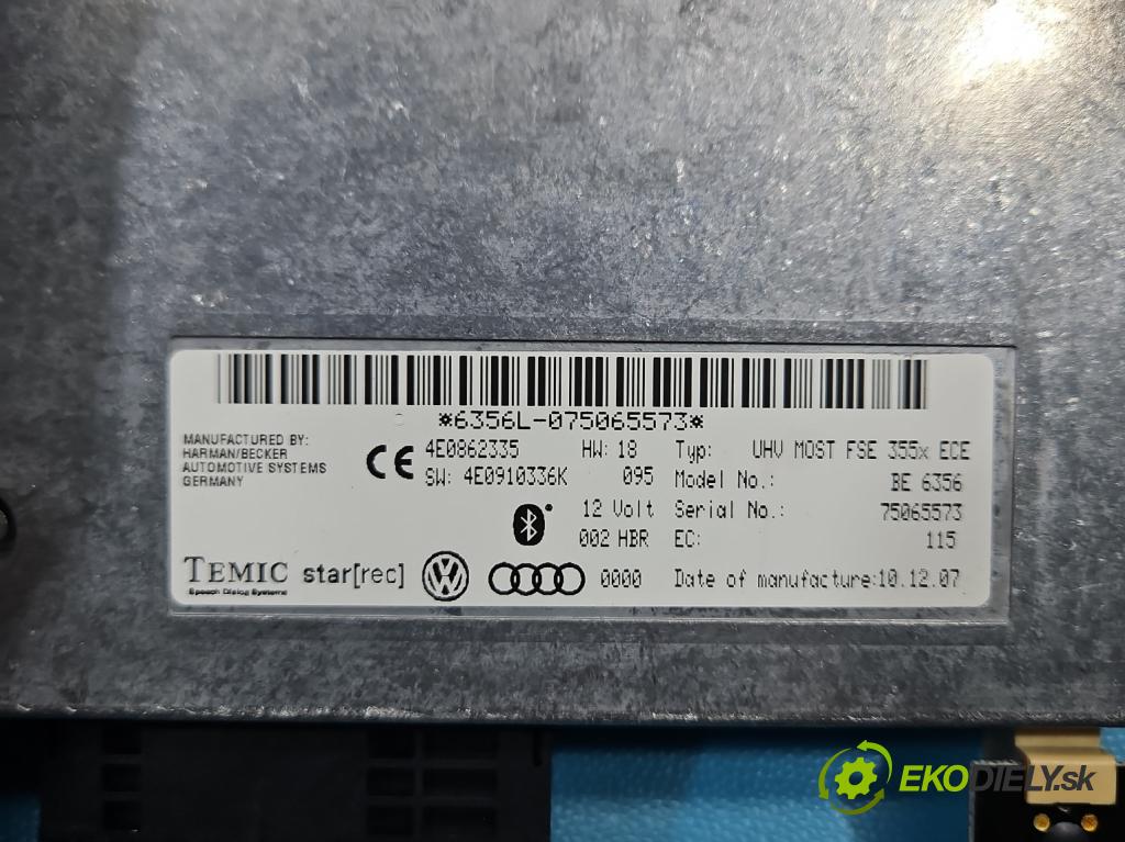 Audi Q7 2005-2015 4.2 TDI 326KM automatic 240 kW 4134 cm3 5- riadiaca jednotka ostatné 4E0862335
