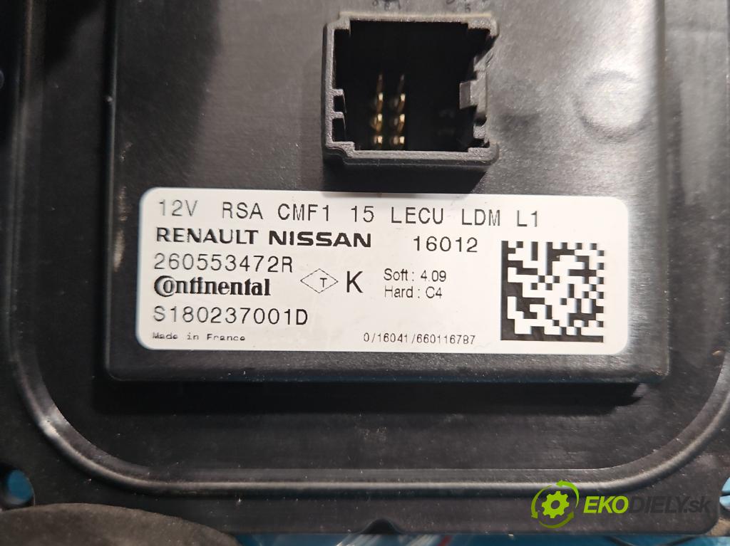 Renault Kadjar 2015-2022 1.2 131 HP manual 96 kW 1197 cm3 5- modul lampy: 260553472R