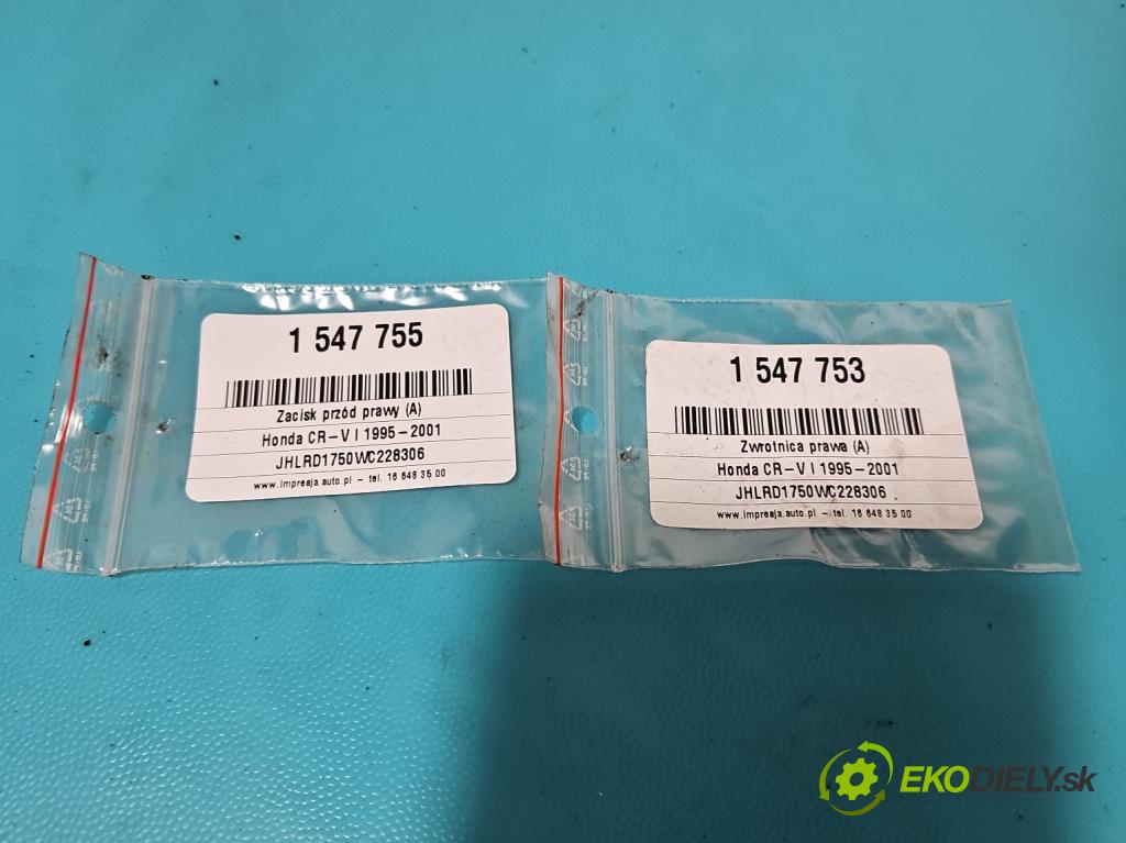 Honda CR-V I 1995-2001 2.0 16V 128 HP manual 94 kW 1973 cm3 5- brzdič predné pravý  (Kľučka dverí ostatné)