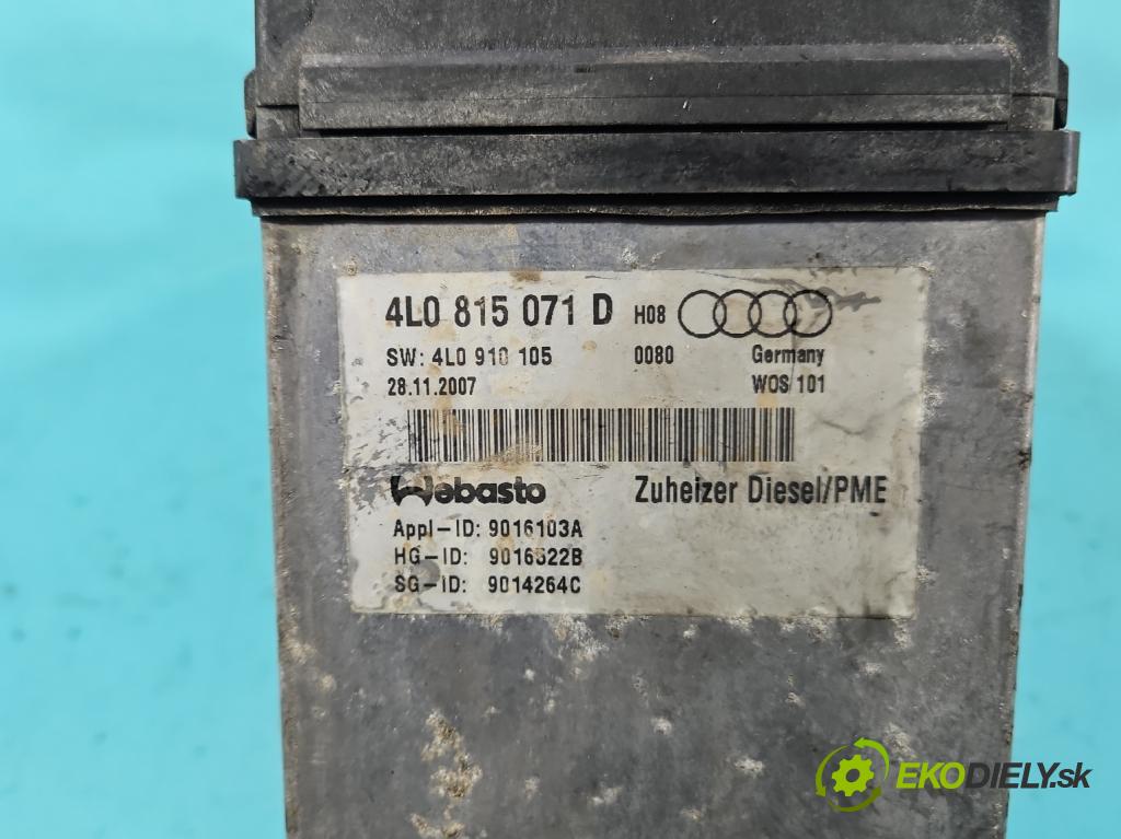 Audi Q7 2005-2015 4.2 TDI 326KM automatic 240 kW 4134 cm3 5- Webasto 4L0815071D (Webasto (nezávislé kúrenie))