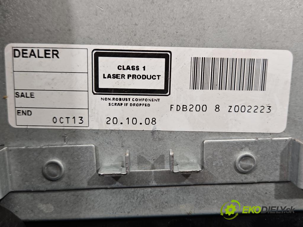 Ford Fiesta Mk7 2008-2017 1.2 16V 82 HP manual 60 kW 1242 cm3 3- Radio originál 8A6T-18C815-BK