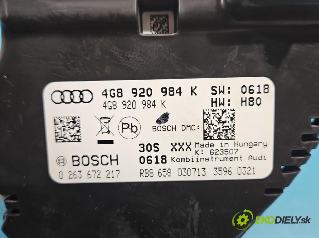 Audi A6 C7 2011-2018 2.0 TFSI 179KM automatic 132 kW 1984 cm3 4- Přístrojová deska 4G8920984K (Přístrojová deska)