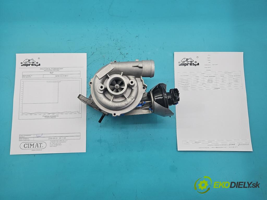Volvo S40 II 2004-2012 2.0d 136hp manual 100 kW 1997 cm3 4- Turbodmychadlo repasováno 760774-3