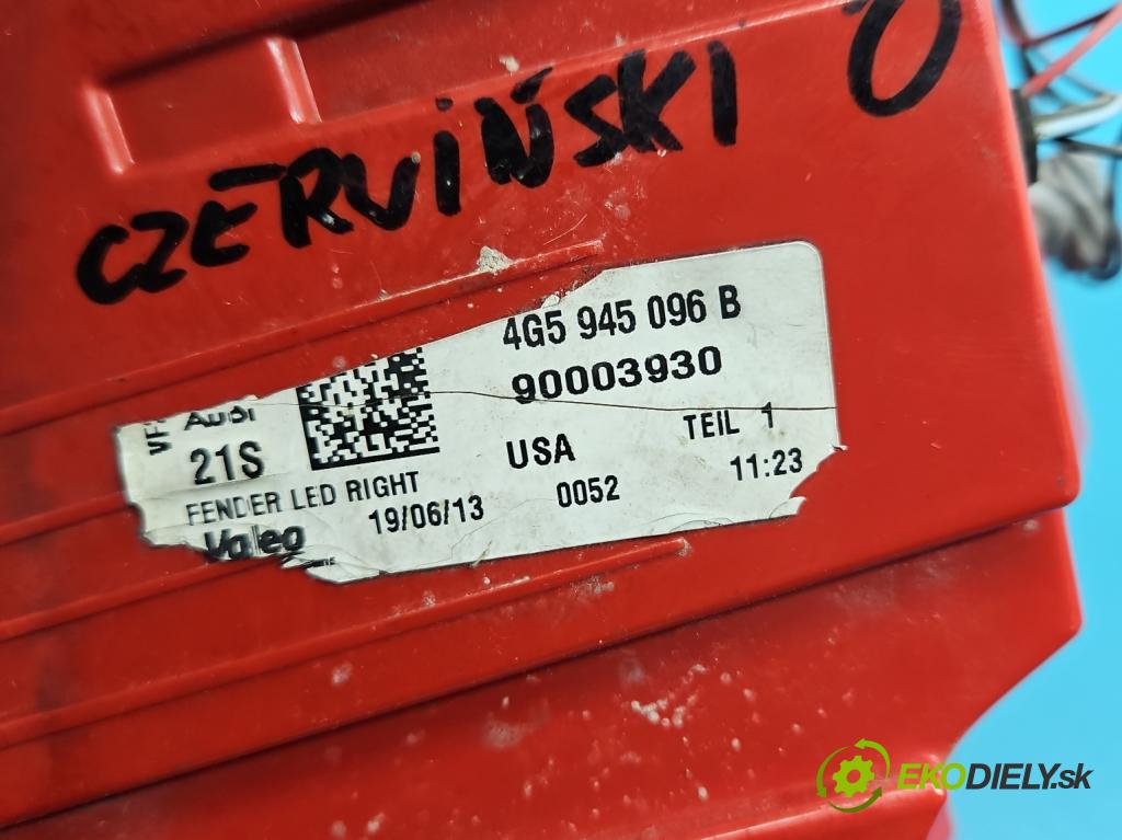 Audi A6 C7 2011-2018 2.0 TFSI 179KM automatic 132 kW 1984 cm3 4- svetlo / reflektor zadné pravé 4G5945096B (Kľučka dverí ostatné)
