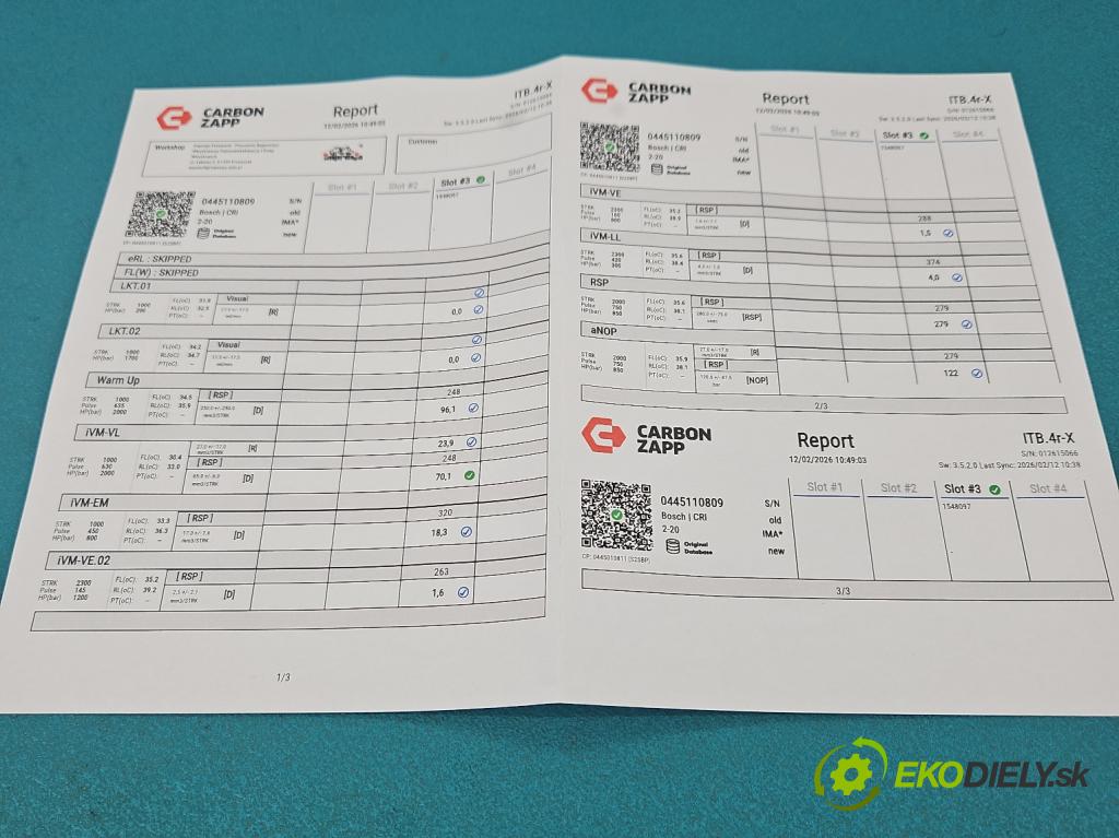 Opel Insignia B 2017-2022 2.0 cdti 209KM automatic 154 kW 1956 cm3 5- vstrek 0445110809 (Vstrekovač paliva)