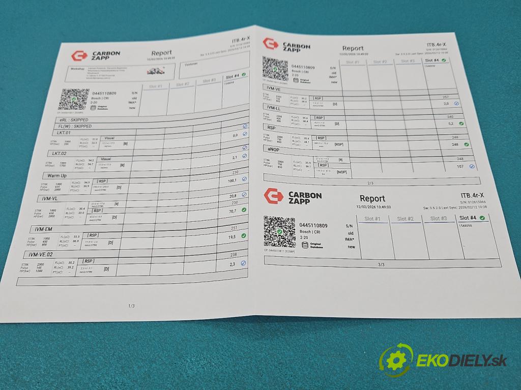 Opel Insignia B 2017-2022 2.0 cdti 209KM automatic 154 kW 1956 cm3 5- vstřikovač 0445110809 (Vstřikovač paliva)