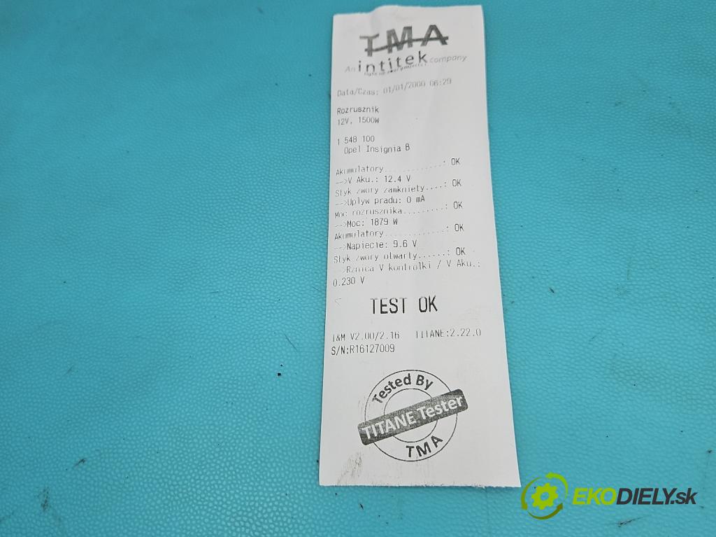 Opel Insignia B 2017-2022 2.0 cdti 209KM automatic 154 kW 1956 cm3 5- štartér 55581293 (Štartér)