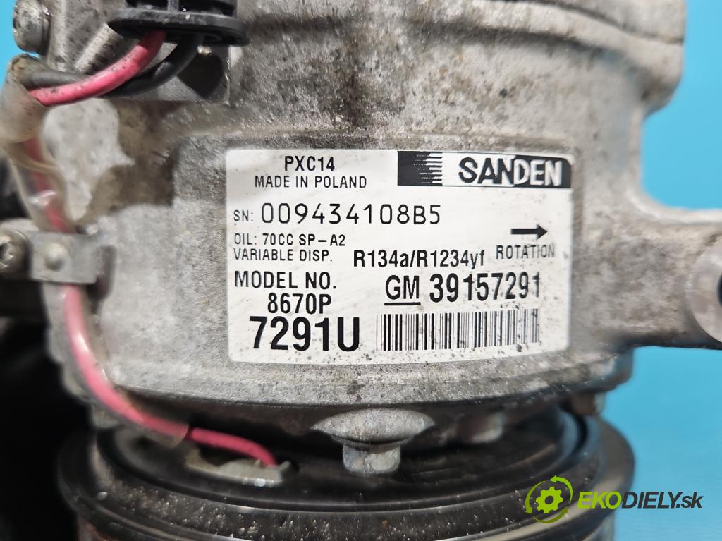 Opel Insignia B 2017-2022 2.0 cdti 209KM automatic 154 kW 1956 cm3 5- Kompresor: klimatizácie 39157291 (Kompresor klimatizácie)