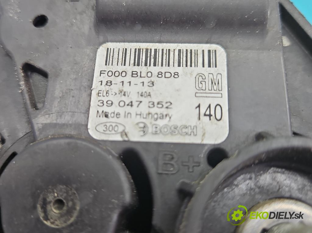 Opel Insignia B 2017-2022 2.0 cdti 209KM automatic 154 kW 1956 cm3 5- Alternator 39047352 (Alternátor)