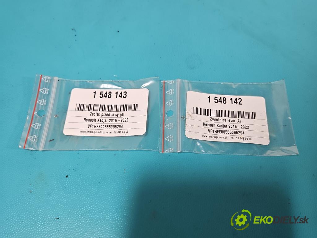 Renault Kadjar 2015-2022 1.2 131 hp manual 96 kW 1197 cm3 5- brzdič přední levý  (Klika dveří ostatní)