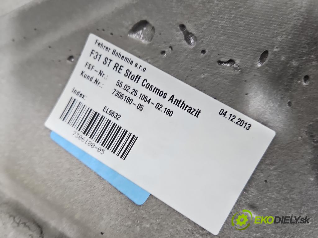 Bmw 3 F30 2011-2018 2.0d 184hp manual 135 kW 1995 cm3 5- Pohovka: zadné 7306179 (Sedadlo)