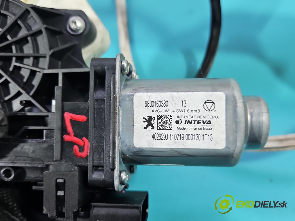 Peugeot 508 II 2018- 1.5 hdi 131 HP manual 96 kW 1499 cm3 5- mechanizmus okna predné ľavý 9830160380