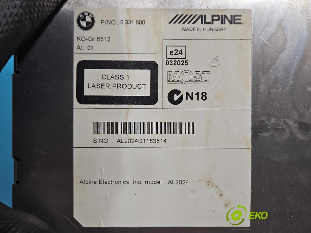 Bmw 3 F30 2011-2018 2.0d 184hp manual 135 kW 1995 cm3 5- Radio originál 9331600