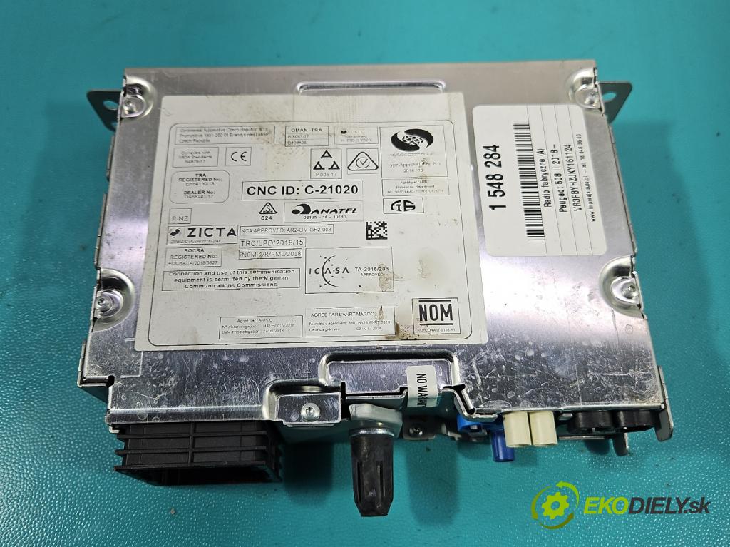 Peugeot 508 II 2018- 1.5 hdi 131 HP manual 96 kW 1499 cm3 5- Radio originál 9833438380