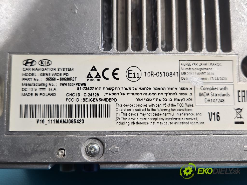 Hyundai I30 III 2016- 2.0 16V 280KM: automatic 206 kW 1998 cm3 5- Radio originál 96560-S0630RET