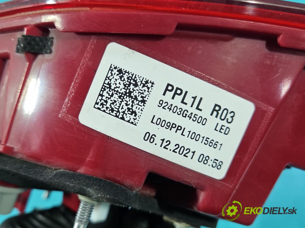 Hyundai I30 III 2016- 2.0 16V 280KM: automatic 206 kW 1998 cm3 5- svetlo / reflektor zadné ľavé 92403G4500 (Kľučka dverí ostatné)