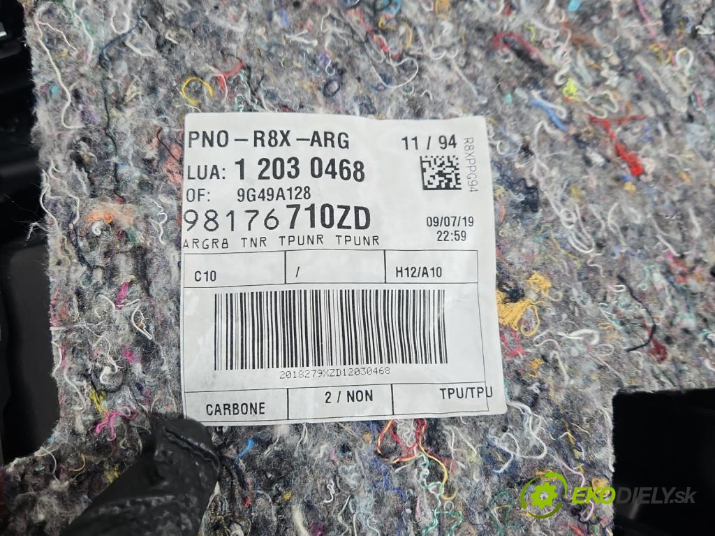 Peugeot 508 II 2018- 1.5 hdi 131 hp manual 96 kW 1499 cm3 5- Tapacír: dveře zadní levé 98176710ZD