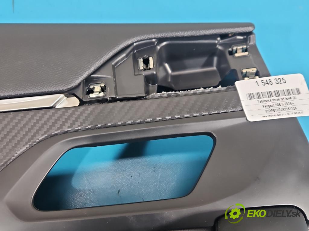 Peugeot 508 II 2018- 1.5 hdi 131 hp manual 96 kW 1499 cm3 5- Tapacír: dveře zadní levé 98176710ZD