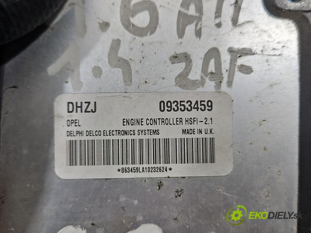 Opel Astra II 1998-2009 1.6 8V 84KM manual 62 kW 1598 cm3 5- riadiaca jednotka motora 09353459