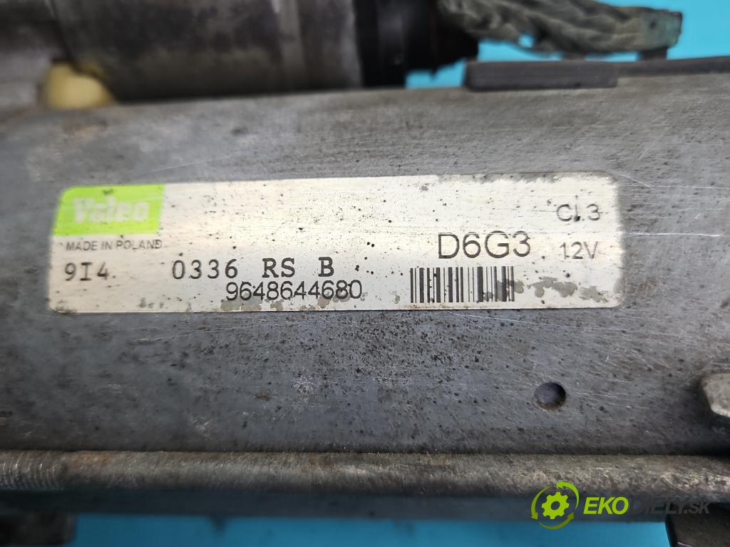 Peugeot 206 1.4 8V 75 HP manual 55 kW 1360 cm3 3- štartér 9648644680 (Štartér)