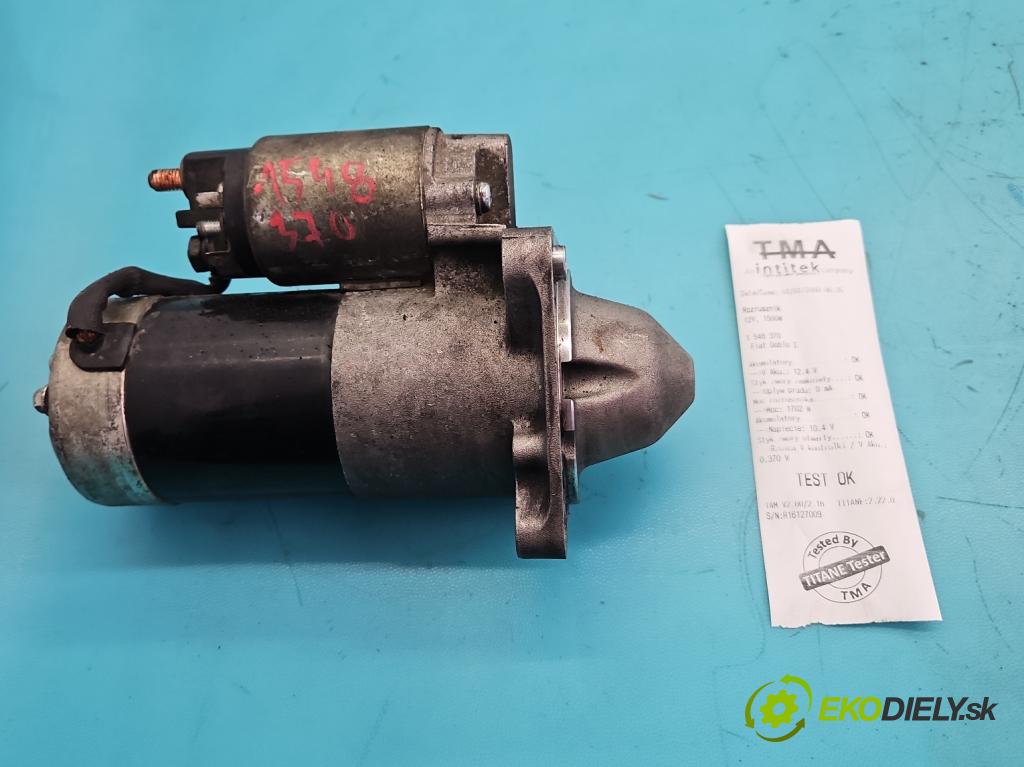 Fiat Doblo I 2001-2010 1.9 jtd 120 HP manual 88 kW 1910 cm3 5- štartér  (Štartér)