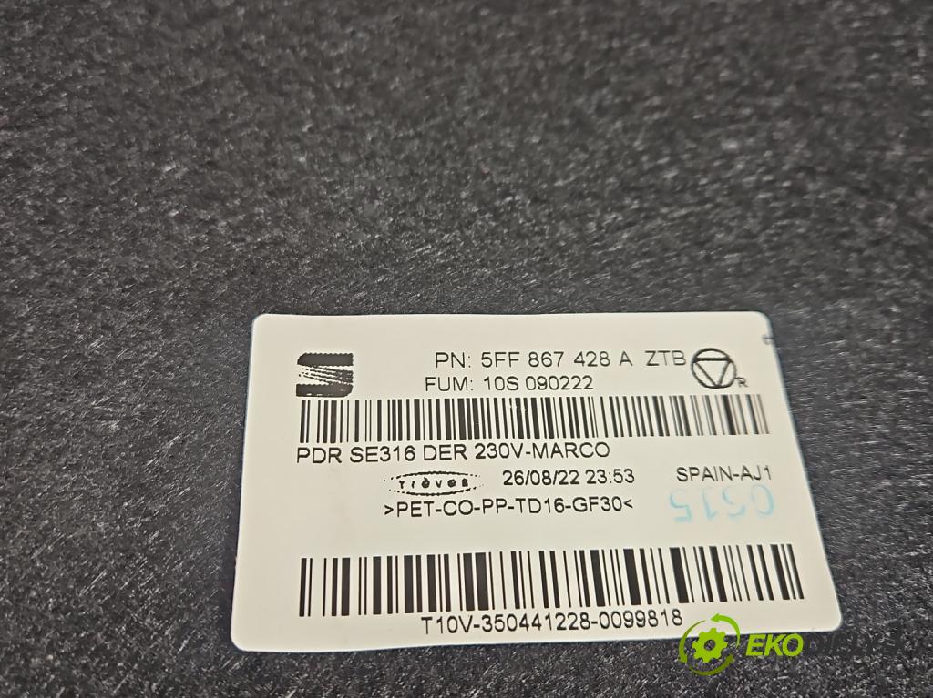 Cupra Formentor 20- 1.5 TSI 150 hp automatic 110 kW 1498 cm3 5- Tapacír: kufra: pravé 5FF867428A