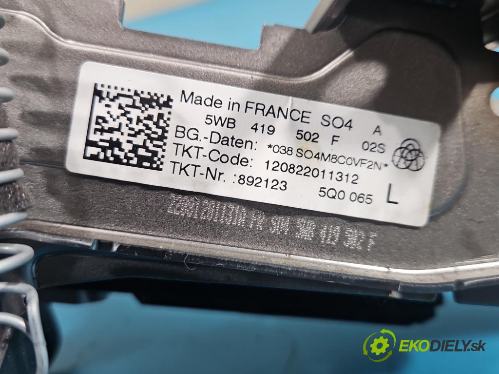 Cupra Formentor 20- 1.5 TSI 150 hp automatic 110 kW 1498 cm3 5- Sloupek volant 5WB419502F (Tyč řízení (volantu))