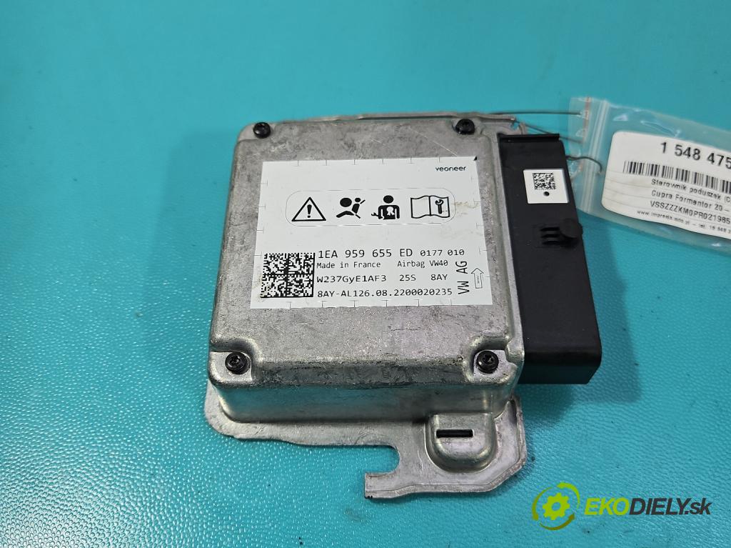 Cupra Formentor 20- 1.5 TSI 150 HP automatic 110 kW 1498 cm3 5- riadiaca jednotka vankúše: 1EA959655ED