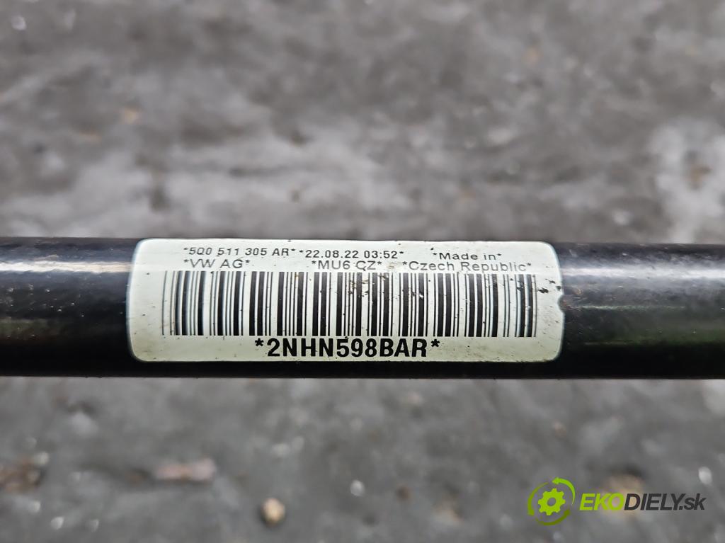 Cupra Formentor 20- 1.5 TSI 150 hp automatic 110 kW 1498 cm3 5- tyč stabilizátoru 5Q0511305AR (Přední stabilizátor)