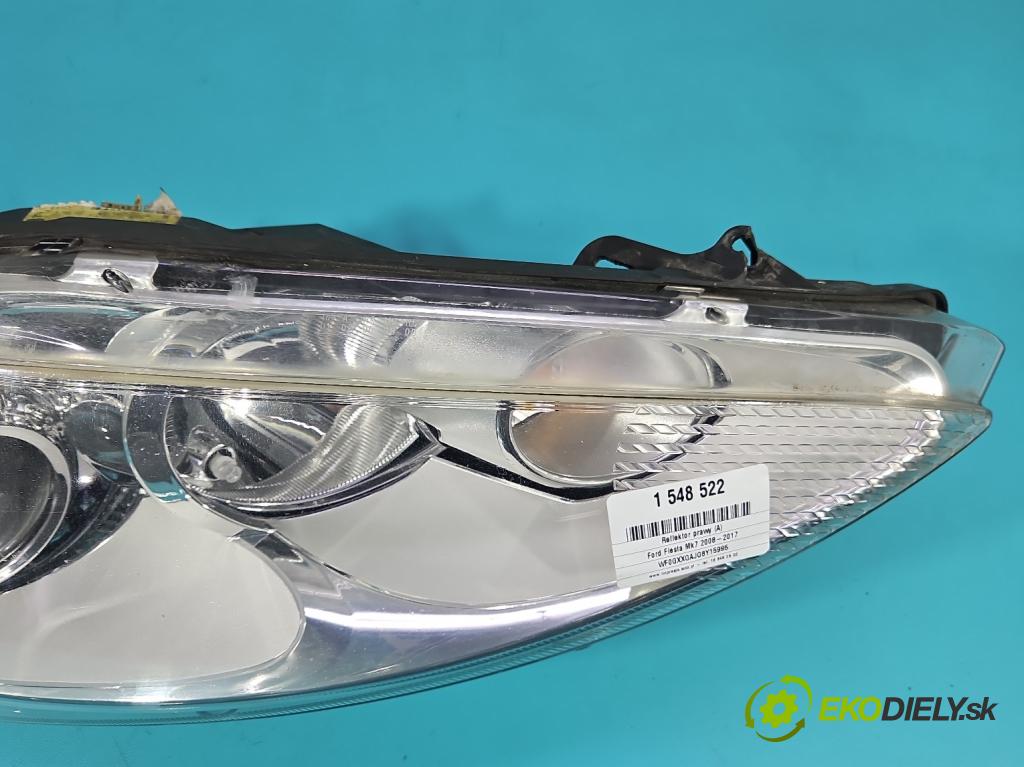Ford Fiesta Mk7 2008-2017 1.2 16V 82 HP manual 60 kW 1242 cm3 3- Reflektor: pravý 8A61-13W029-CD (Svetlo predné pravé)
