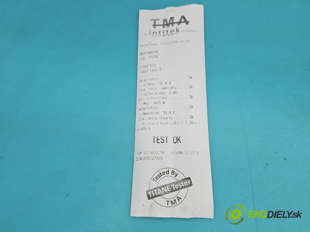 Seat Leon I 1999-2005 1.9 tdi 110 HP manual 81 kW 1896 cm3 5- štartér  (Štartér)