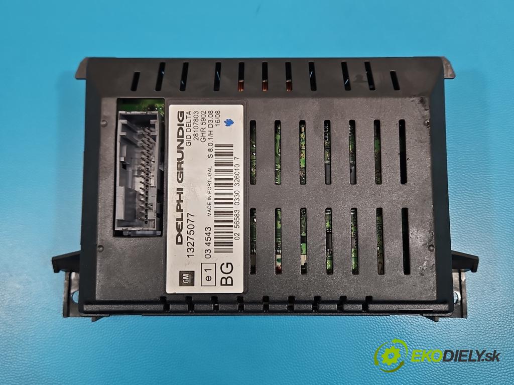 Opel Zafira B 2005-2014 1.8 16V 140 hp manual 103 kW 1796 cm3 5- displej 13275077 (Přístrojová deska)