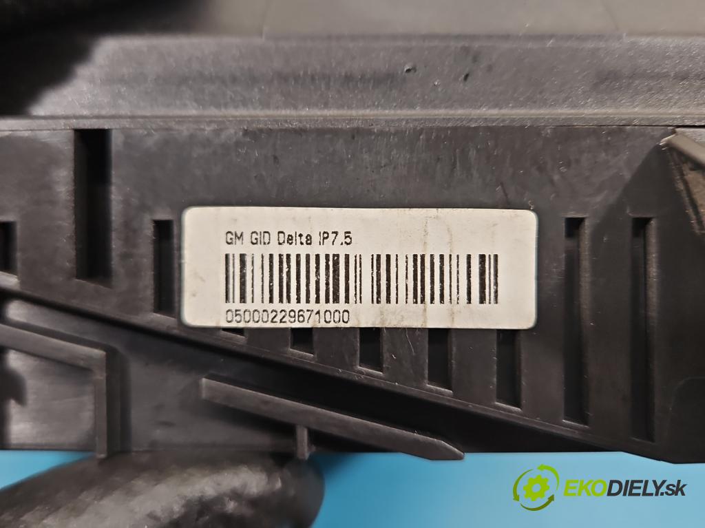 Opel Zafira B 2005-2014 1.8 16V 140 hp manual 103 kW 1796 cm3 5- displej 13275077 (Přístrojová deska)