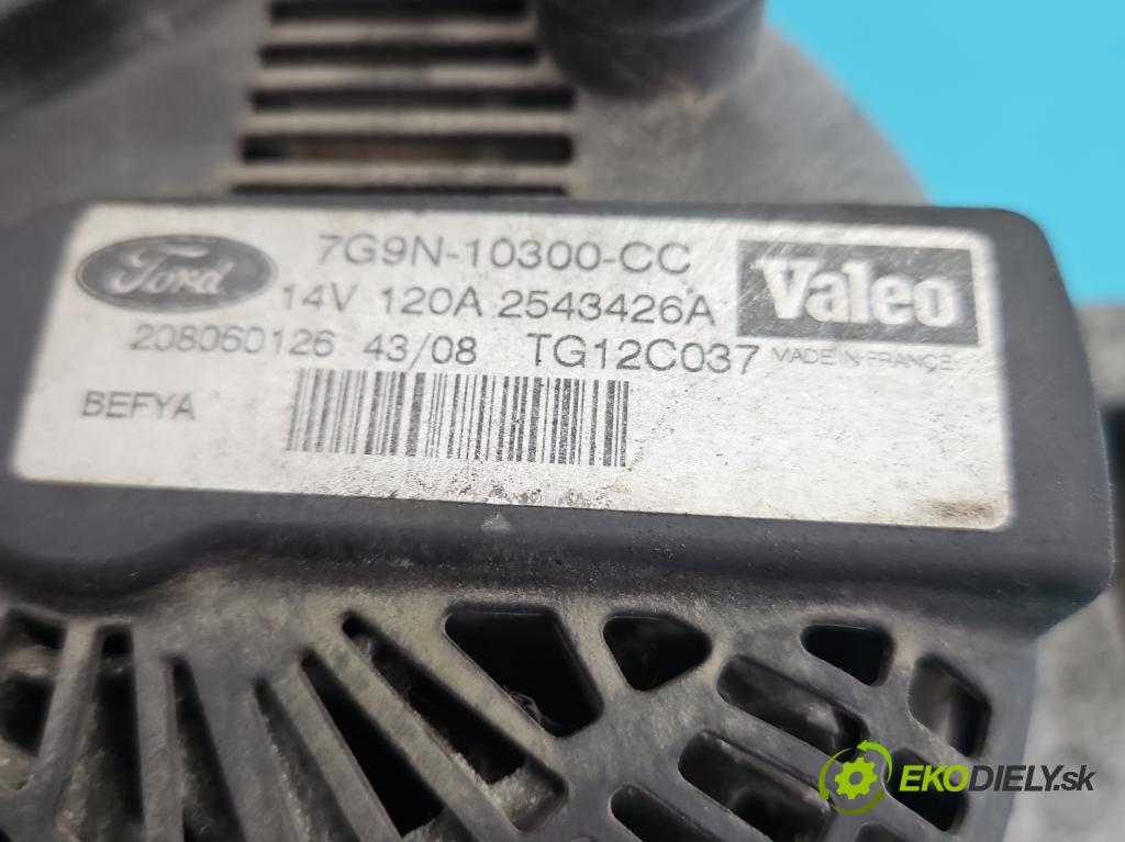 Ford Fiesta Mk7 2008-2017 1.2 16V 82 HP manual 60 kW 1242 cm3 3- Alternator 7G9N-10300-CC (Alternátor)