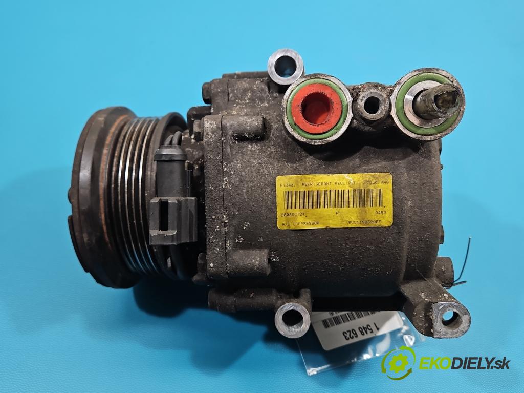 Ford Fiesta Mk7 2008-2017 1.2 16V 82 hp manual 60 kW 1242 cm3 3- Kompresor: klíma 8V5119F629EF (Kompresor klimatizace)