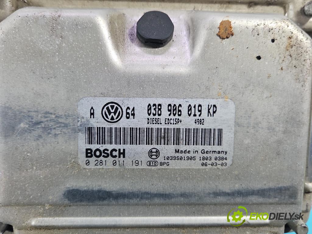 Vw Golf IV 1997-2003 1.9 tdi 101 HP manual 74 kW 1896 cm3 5- riadiaca jednotka motora 038906019KP