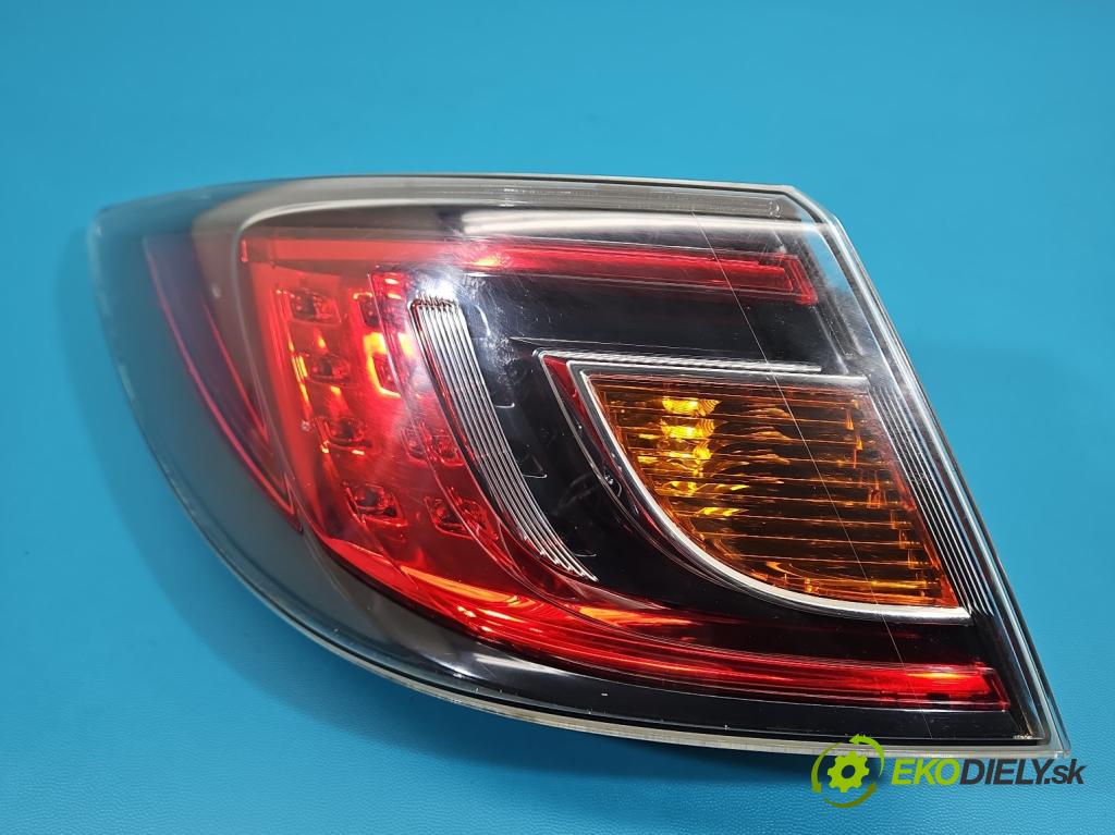 Mazda 6 II GH 2007-2012 2.0 16V 147 HP manual 108 kW 1998 cm3 5- svetlo / reflektor zadné ľavé GS1F-51150 (Kľučka dverí ostatné)