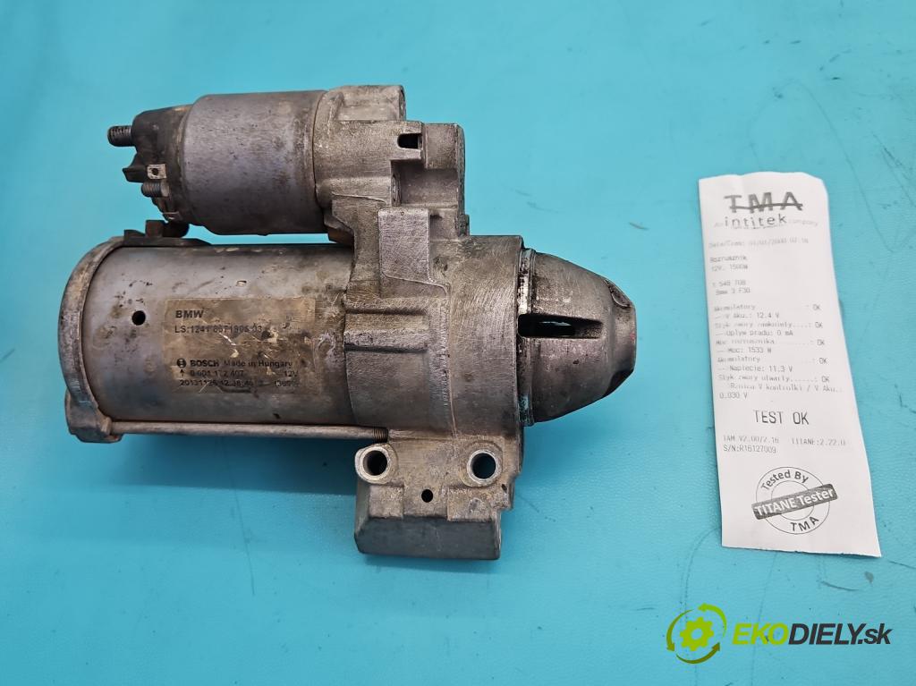 Bmw 3 F30 2011-2018 2.0d 184hp manual 135 kW 1995 cm3 5- štartér 0001172407 (Štartér)